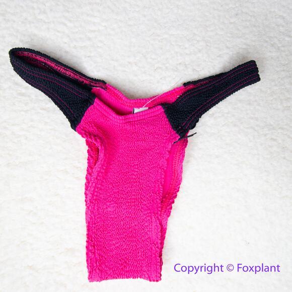 New! Bond Eye Free People bikini bottom pink black color block, one size - Picture 3 of 10
